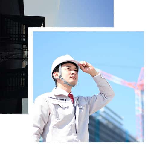 建設現場で働く男性