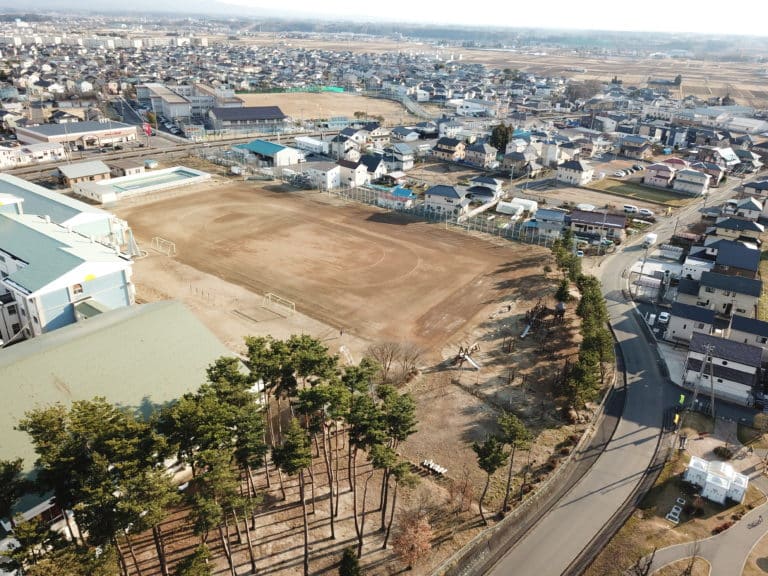 郡山市発注の除染土壌等搬出作業等業務委託（朝日が丘小学校）